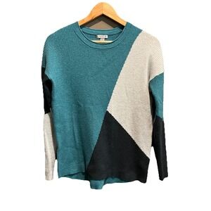 Smartwool Green Color Block Merino Wool Blend Women's‎ Sweater Size Small